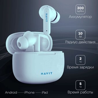  Наушники HAVIT TW967 Blue 