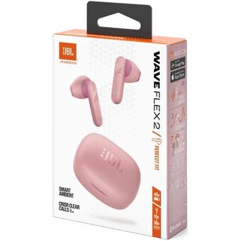  Наушники-гарнитура JBL Wave Flex 2 розовый 