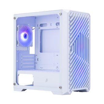  Корпус 1STPLAYER Trilobite T5 ARGB White (T5-WH-4F7-W) / mATX / 4x120mm ARGB fans 