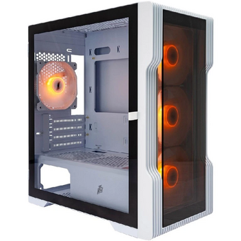  Корпус 1STPLAYER Trilobite T3-G ARGB White (T3-G-WH-4F7-W) / mATX / 4x120mm ARGB fans 