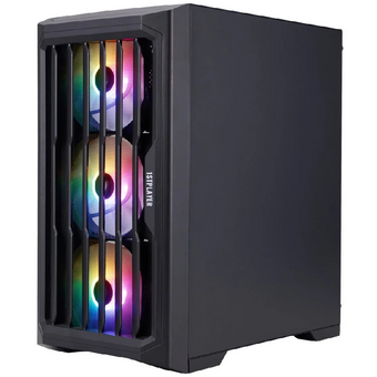  Корпус 1STPLAYER Bullet Hunter H2 Black (H2-BK-4F1) / mATX / 4x120mm FRGB fans 