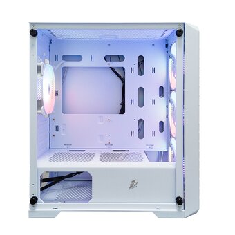 Корпус 1STPLAYER Trilobite T5 ARGB White (T5-WH-4F7-W) / mATX / 4x120mm ARGB fans 