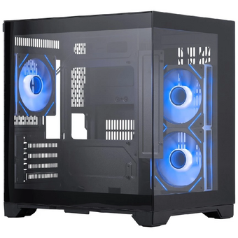  Корпус 1STPLAYER Megaview MV5-TP ARGB Black (MV5-TP-BK-2FC7R-1FC7) / mATX / 3x120mm ARGB fans 