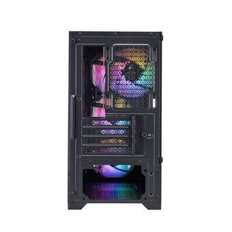  Корпус 1STPLAYER Bullet Hunter H2 ARGB Black (H2-BK-4F7) / mATX / 4x120mm ARGB fans 