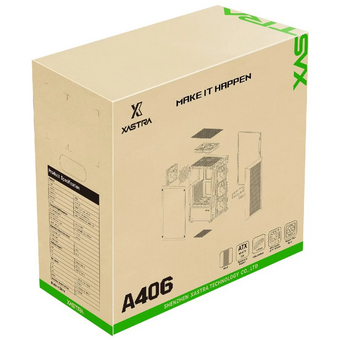  Корпус XASTRA A406 4ARGB Black (A406-4FC12A) ATX/Mesh tempered glass 4x120mm ARGB PWM fans 