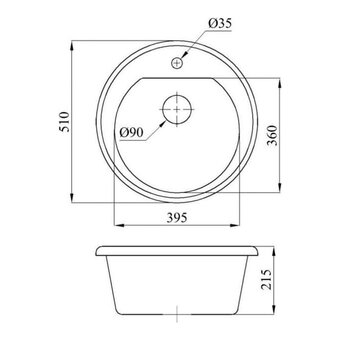  Кухонная мойка AV Engineering AV510510RGRA серый 