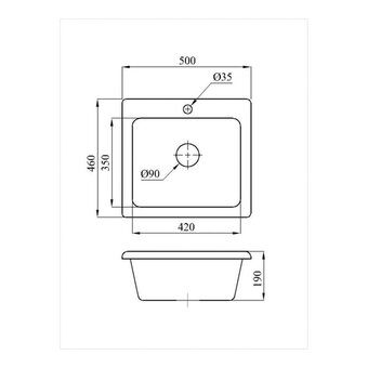  Кухонная мойка AV Engineering AV500460SGRA серый 