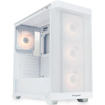  Корпус HSPD M740 (M740-TGWH-ARGB), без БП, Mesh Mid Tower, white, TG, 0.6 SPCC, 4x120mm ARGB E-ATX, ATX, mITX 170/400/200mm 4x2.5", 2x3.5", 7x 