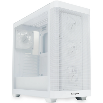 Корпус HSPD M740 (M740-TGWH-ARGB), без БП, Mesh Mid Tower, white, TG, 0.6 SPCC, 4x120mm ARGB E-ATX, ATX, mITX 170/400/200mm 4x2.5", 2x3.5", 7x 