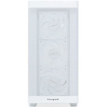  Корпус HSPD M740 (M740-TGWH-ARGB), без БП, Mesh Mid Tower, white, TG, 0.6 SPCC, 4x120mm ARGB E-ATX, ATX, mITX 170/400/200mm 4x2.5", 2x3.5", 7x 