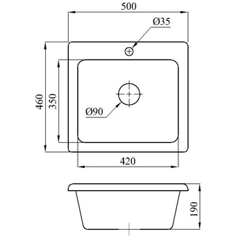  Кухонная мойка AV Engineering Solo (AV500460SBKA) черный 