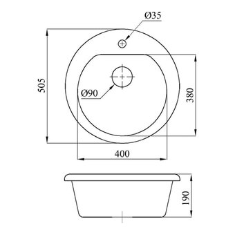  Кухонная мойка AV Engineering AV510000GBKA черный 
