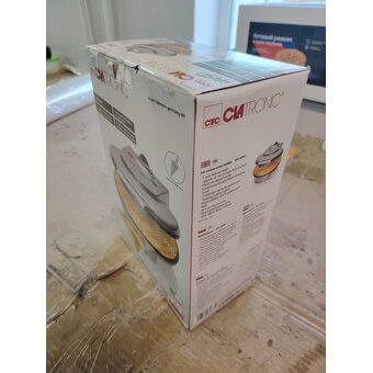  УЦ Вафельница Clatronic HA 3494 silber (плохая упаковка, восстановление ручки регулировки) 