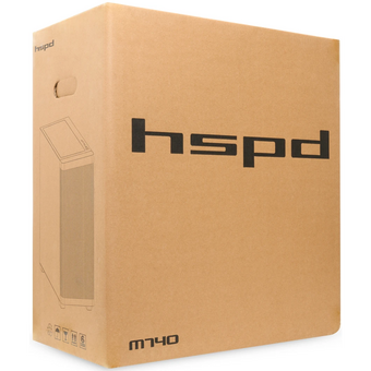  Корпус HSPD M740 (M740-TGBK-ARGB), без БП, Mesh Mid Tower, Black, TG, 0.6 SPCC, 4x120mm ARGB E-ATX, ATX, mITX 170/400/200mm 4x2.5", 2x3.5", 7x 