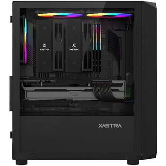  Корпус XASTRA A303M 3ARGB Black (A303M-2FC14A-1FC12A-D) mATX/Mesh tempered glass 2x140mm + 1x120mm ARGB PWM fans Door 