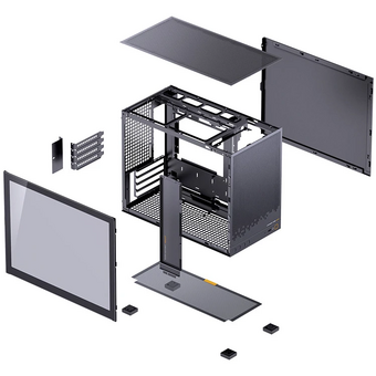  Корпус JONSBO D32 STD Black без БП, боковая панель из закаленного стекла, mini-ITX, micro-ATX, черный 