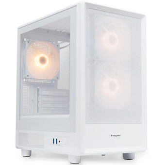  Корпус HSPD M310 (M310-TGWH-ARGB), без БП, Mesh Mini-tower, White, TG, 0.4 SPCC, 3x120mm ARGB mATX, mITX 180/280/160mm 1x2.5", 4xPCI 2xUSB-A 3 