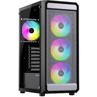  Корпус XASTRA A403 4ARGB Black (A403-4FC12A) ATX/Mesh tempered glass 4x120mm ARGB PWM fans 