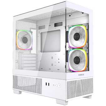  Корпус Powercase Vision Micro M3W (CVMMW-A3), Tempered Glass, 3x 120mm ARGB PWM Fan, белый, mATX 