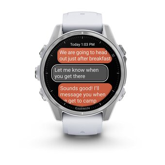  Smart-часы Garmin Fenix 8 (010-02903-00) белый/серебристый 