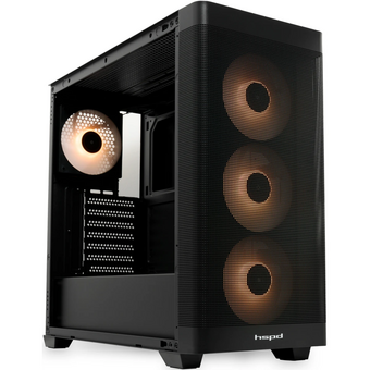 Корпус HSPD M740 (M740-TGBK-ARGB), без БП, Mesh Mid Tower, Black, TG, 0.6 SPCC, 4x120mm ARGB E-ATX, ATX, mITX 170/400/200mm 4x2.5", 2x3.5", 7x 