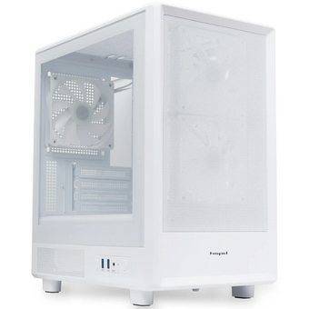  Корпус HSPD M310 (M310-TGWH-ARGB), без БП, Mesh Mini-tower, White, TG, 0.4 SPCC, 3x120mm ARGB mATX, mITX 180/280/160mm 1x2.5", 4xPCI 2xUSB-A 3 