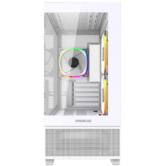  Корпус Powercase Vision Micro M3W (CVMMW-A3), Tempered Glass, 3x 120mm ARGB PWM Fan, белый, mATX 