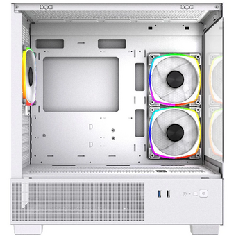  Корпус Powercase Vision Micro M3W (CVMMW-A3), Tempered Glass, 3x 120mm ARGB PWM Fan, белый, mATX 