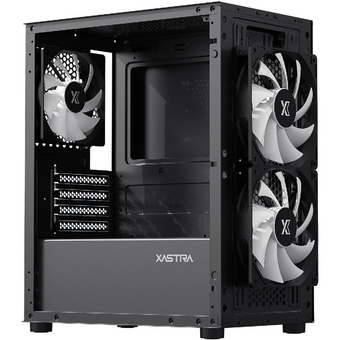  Корпус XASTRA A303M 3ARGB Black (A303M-2FC14A-1FC12A-D) mATX/Mesh tempered glass 2x140mm + 1x120mm ARGB PWM fans Door 