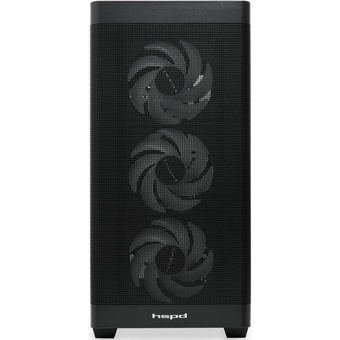  Корпус HSPD M740 (M740-TGBK-ARGB), без БП, Mesh Mid Tower, Black, TG, 0.6 SPCC, 4x120mm ARGB E-ATX, ATX, mITX 170/400/200mm 4x2.5", 2x3.5", 7x 