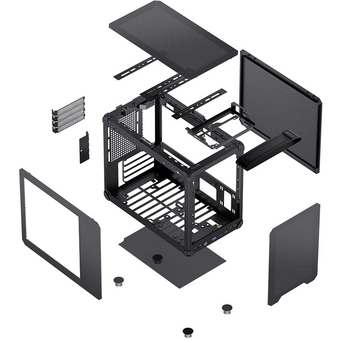  Корпус JONSBO C6 Max Black без БП, mini-ITX, micro-ATX, черный 