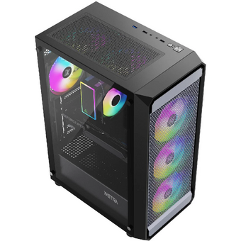  Корпус XASTRA A403 4ARGB Black (A403-4FC12A) ATX/Mesh tempered glass 4x120mm ARGB PWM fans 