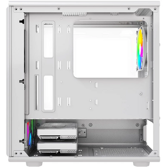  Корпус Powercase Mistral Micro C4W ARGB (CMMCW-A4), Tempered Glass, 4x 120mm ARGB PWM Fan, белый, mATX 