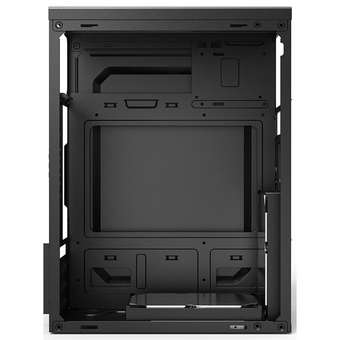  Корпус CBR MX10 (PCC-MATX-MX10-450W) mATX Minitower, c БП PSU-ATX450-12EC (450W/120mm), 2*USB 2.0, HD Audio+Mic, Black 