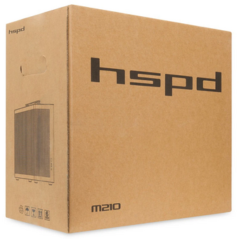  Корпус HSPD M210 (M210-MBK), без БП, Mesh Mid Tower, Black, 0.7 SPCC, 1x90mm mATX, mITX 140/280/150mm 1x2.5", 4xPCI 1xUSB-A 3.0 302x168x350mm 
