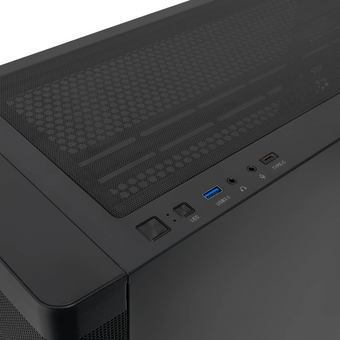  Корпус HSPD M740 (M740-TGBK-ARGB), без БП, Mesh Mid Tower, Black, TG, 0.6 SPCC, 4x120mm ARGB E-ATX, ATX, mITX 170/400/200mm 4x2.5", 2x3.5", 7x 