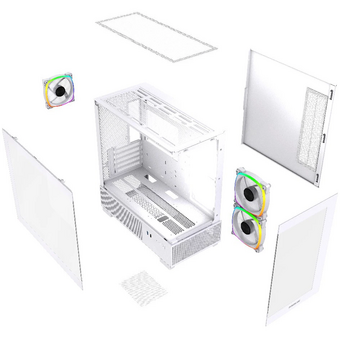 Корпус Powercase Vision Micro M3W (CVMMW-A3), Tempered Glass, 3x 120mm ARGB PWM Fan, белый, mATX 