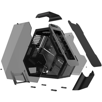  Корпус JONSBO TR03-A Black Aluminium panel 