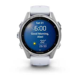  Smart-часы Garmin Fenix 8 (010-02903-00) белый/серебристый 