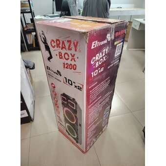  УЦ Портативная акустика ELTRONIC 30-18 Crazy box 1200 10 черный (плохая упаковка, трещины на пластике, пересборка панели управления) 