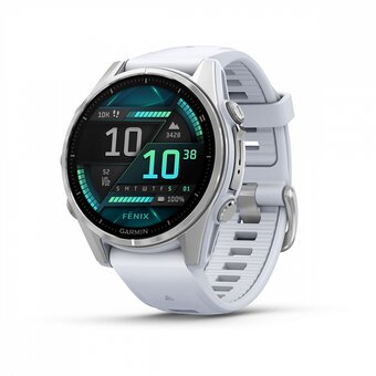  Smart-часы Garmin Fenix 8 (010-02903-00) белый/серебристый 