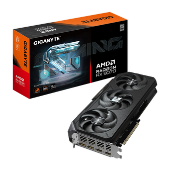  Видеокарта Gigabyte AMD Radeon RX 9070XT (GV-R9070 Gaming OC-16GD 1.0) PCI-E 16Gb 256bit GDDR6 2175/20000 HDMIx2 DPx2 HDCP Ret 