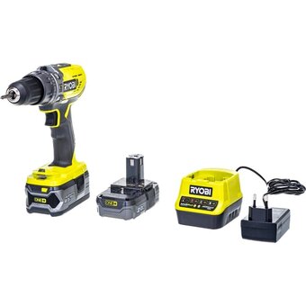  Дрель-шуруповёрт Ryobi ONE+ R18PD3-242S (5133003820) ударная 2АКБ+ЗУ 