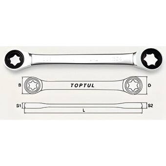  Ключ трещоточный накидной Toptul AOAC2024 