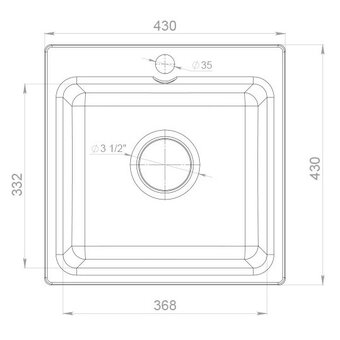  Кухонная мойка GranFest Smart GF-SM430 белый 