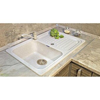  Кухонная мойка GranFest Standart GF-S780L белый 