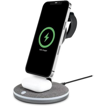  Беспроводное ЗУ TTEC 2KS20 AirCharger Trio M MagSafe 3-in-1 iPhone&Apple Watch&AirPods Wireless Fast charger Black 