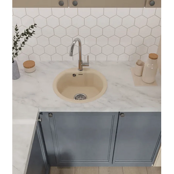  Кухонная мойка GranFest Smart GF-SM435 бежевый 