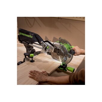  Торцовочная пила аккумуляторная GreenWorks GD24MS216 с АКБ и ЗУ (1501707UG) 
