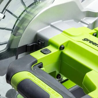  Торцовочная пила аккумуляторная GreenWorks GD24MS216 с АКБ и ЗУ (1501707UG) 